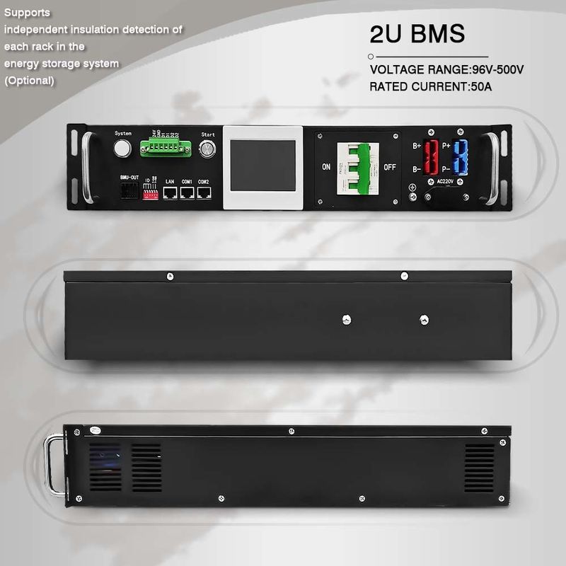 Lifepo4 high voltage BMS(HV BMS) With Relay Contactor 45S 144V 50A 2U