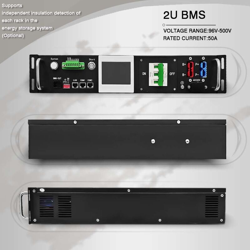 2U High Voltage BMU for LiFePO4 BESS - Rack Cell Monitoring Unit