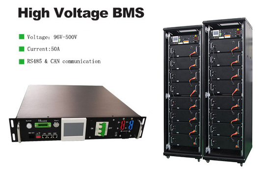OEM Solar Battery System UPS 360V 384V 480V 50A 100A BMS LifePO4 With 48V 15S 16S BMU 120S For LTO NMC LFP Battery Pack