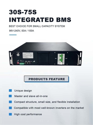 high voltage BMS(HV BMS) 75S 240V 50A Intergrated BMS With Parallel Function For Lithium Battery Pack Power Solution For BESS