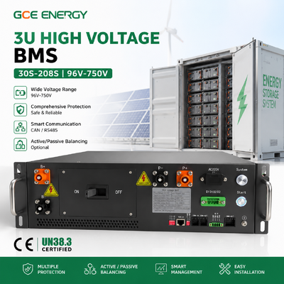 High Voltage BMS GCE Master Slave HV BMS 120S 144S 160S 192S 120V-750V 125A Lithium Battery Management System for Solar ESS BESS Energy Storage System