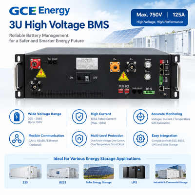 BMS High Voltage 3U RBMS 96V-750V Battery Management System for Solar PV Storage Inverter and ESS Integration