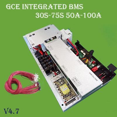65S-75S 100A HV Bms Battery Management System Dual Power Supply Passive Balancing