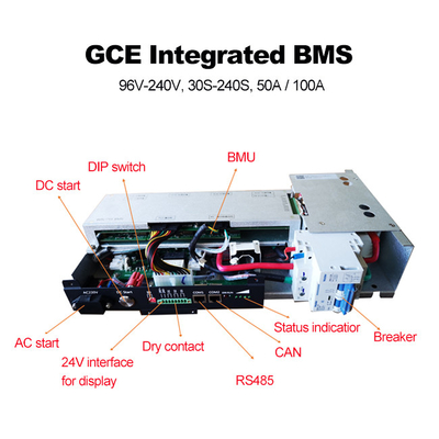 75S UPS Integrated BMS , 240V 50A Master Slave BMS with Relay