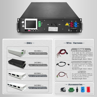 GCE High Voltage BMS 64S 204.8V 125A Battery Management System RS485 ...